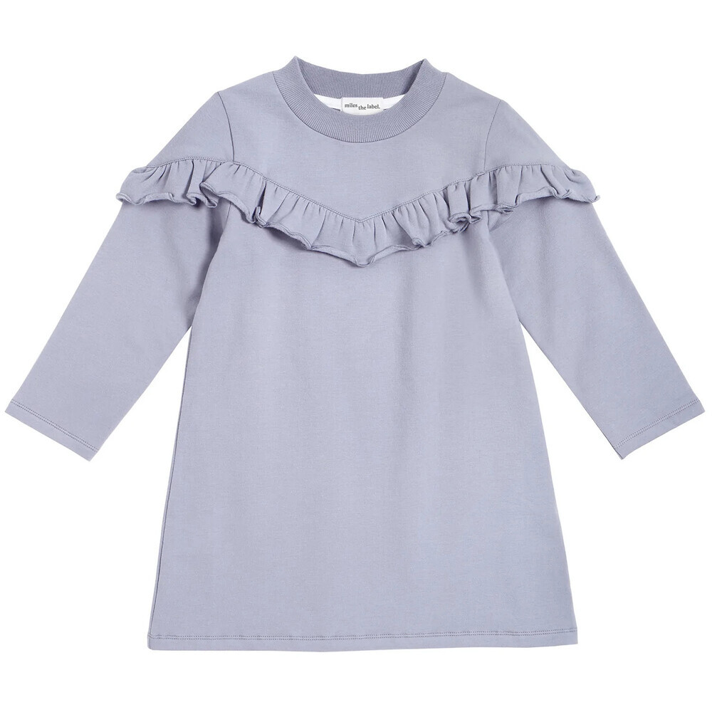 Miles The Label Organic Cotton Sweater Dress In Silver Mauve Size 5 Years $48